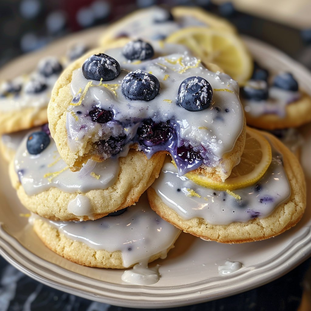 Blueberry Lemon-Frost Cookies