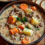 Creamy Potato Hamburger Soup