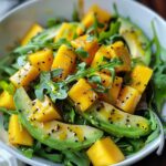 Mango, Avocado, and Arugula Salad with Honey Lime Dressing