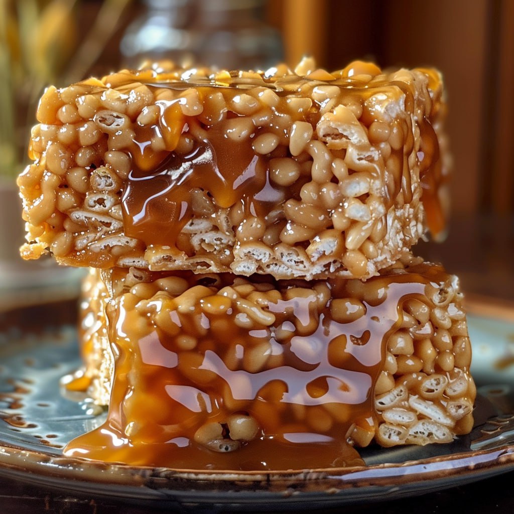 Salted Caramel Rice Krispie Treats