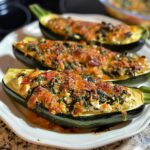 Stuffed Zucchini Boats with Ricotta and Spinach