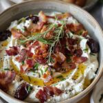 Whipped Goat Cheese Dip with Bacon and Dates