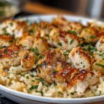 Chicken Scampi with Garlic Parmesan Rice