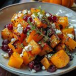 Honey Roasted Butternut Squash with Cranberries and Feta