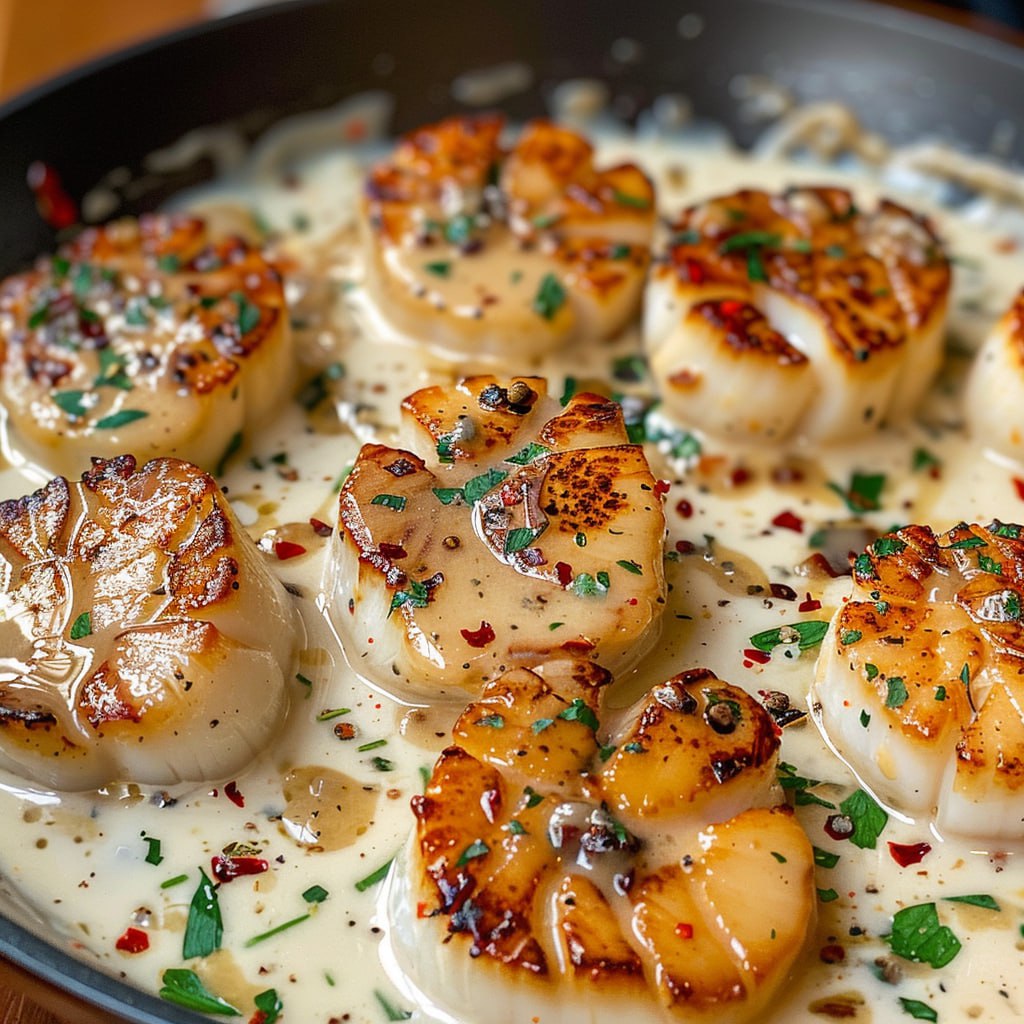 Creamy Tuscan Garlic Scallops