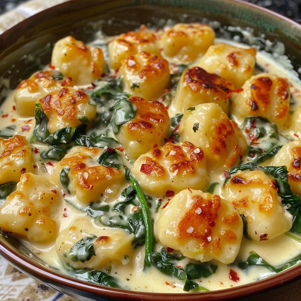 Creamy Spinach Gnocchi