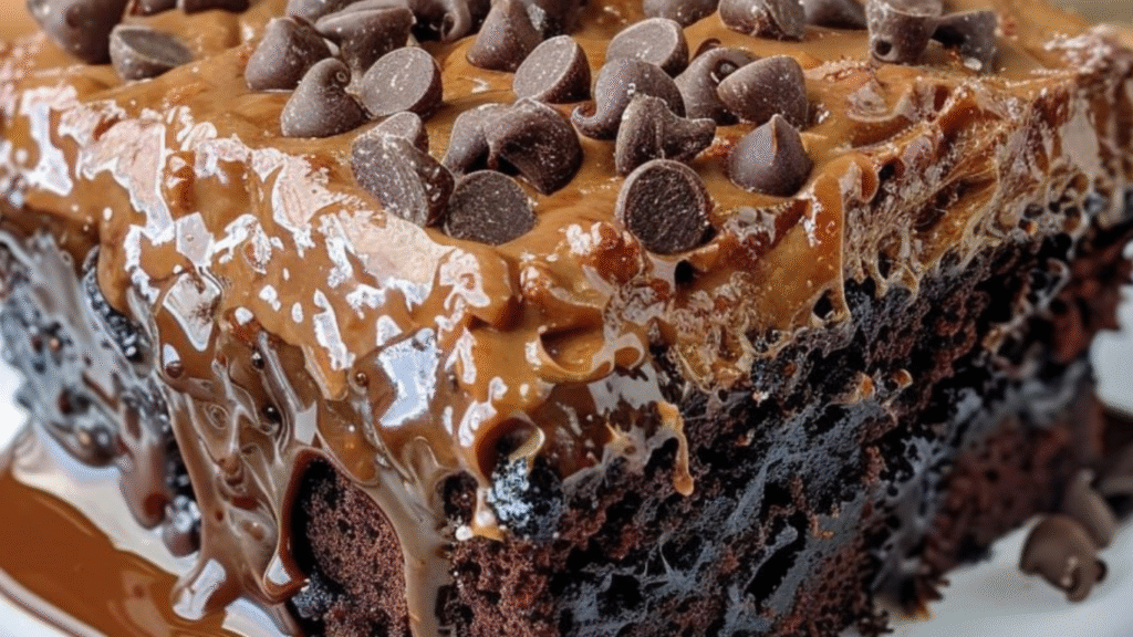 Chocolate Baileys Poke Cake